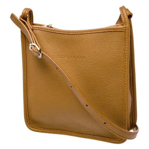 Longchamp Le Foulonné Tan Leather Crossbody Bag - Like New - Picture 3 of 4
